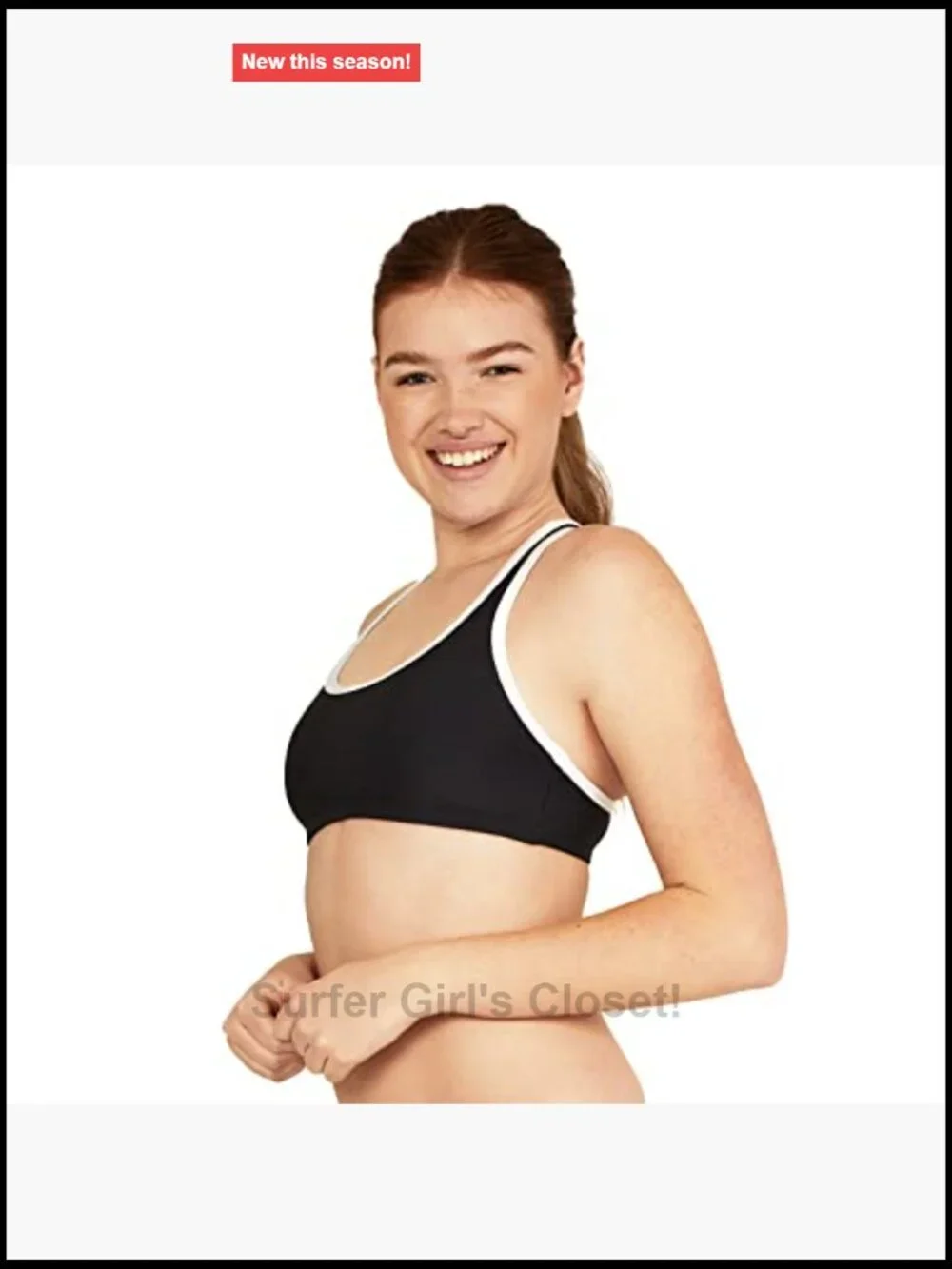 Women's Bikini Top UPF 50 Chlorine Resistant Nylon Spandex Racerback